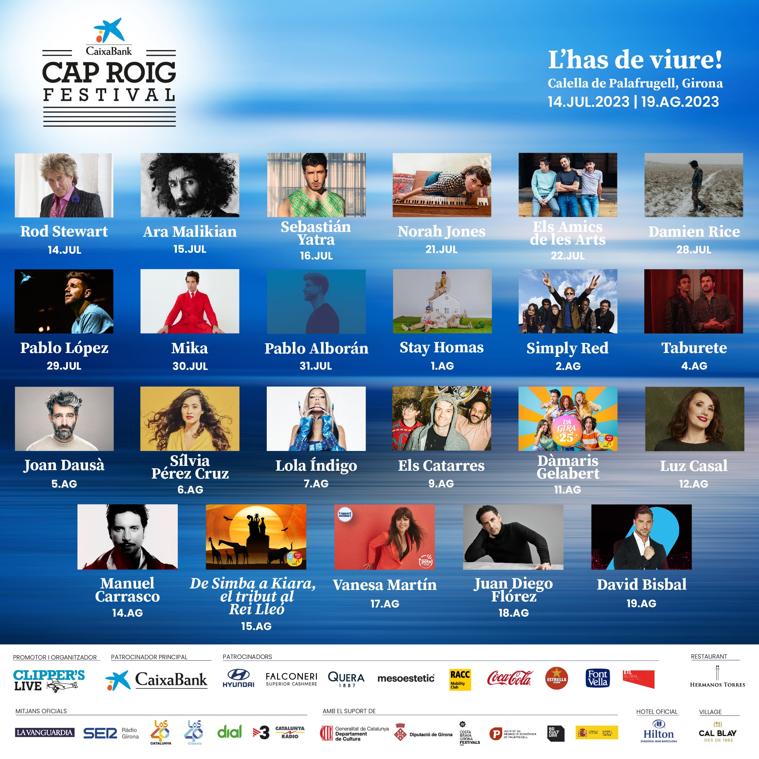 Festival de Cap Roig Afiliación y Seguros