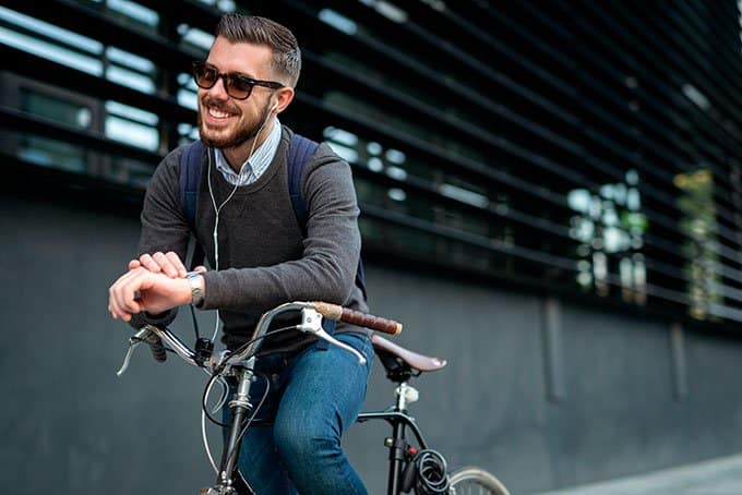 a la feina amb bici