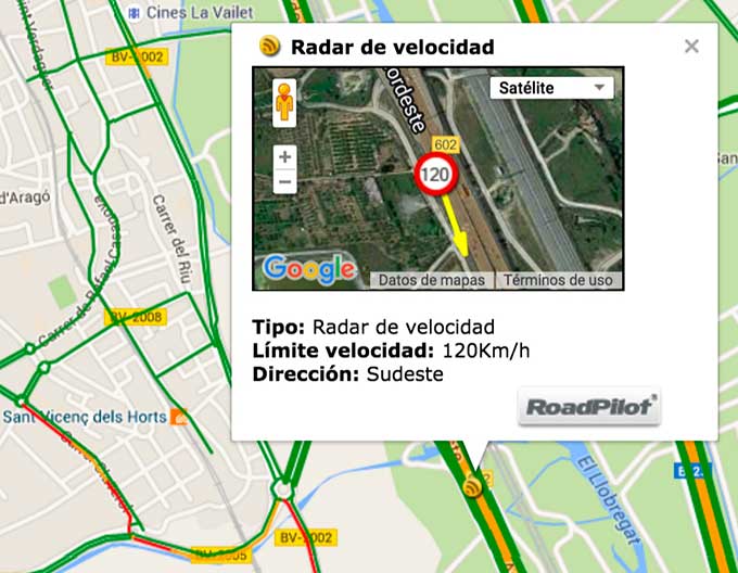 radar de velocitat a Google